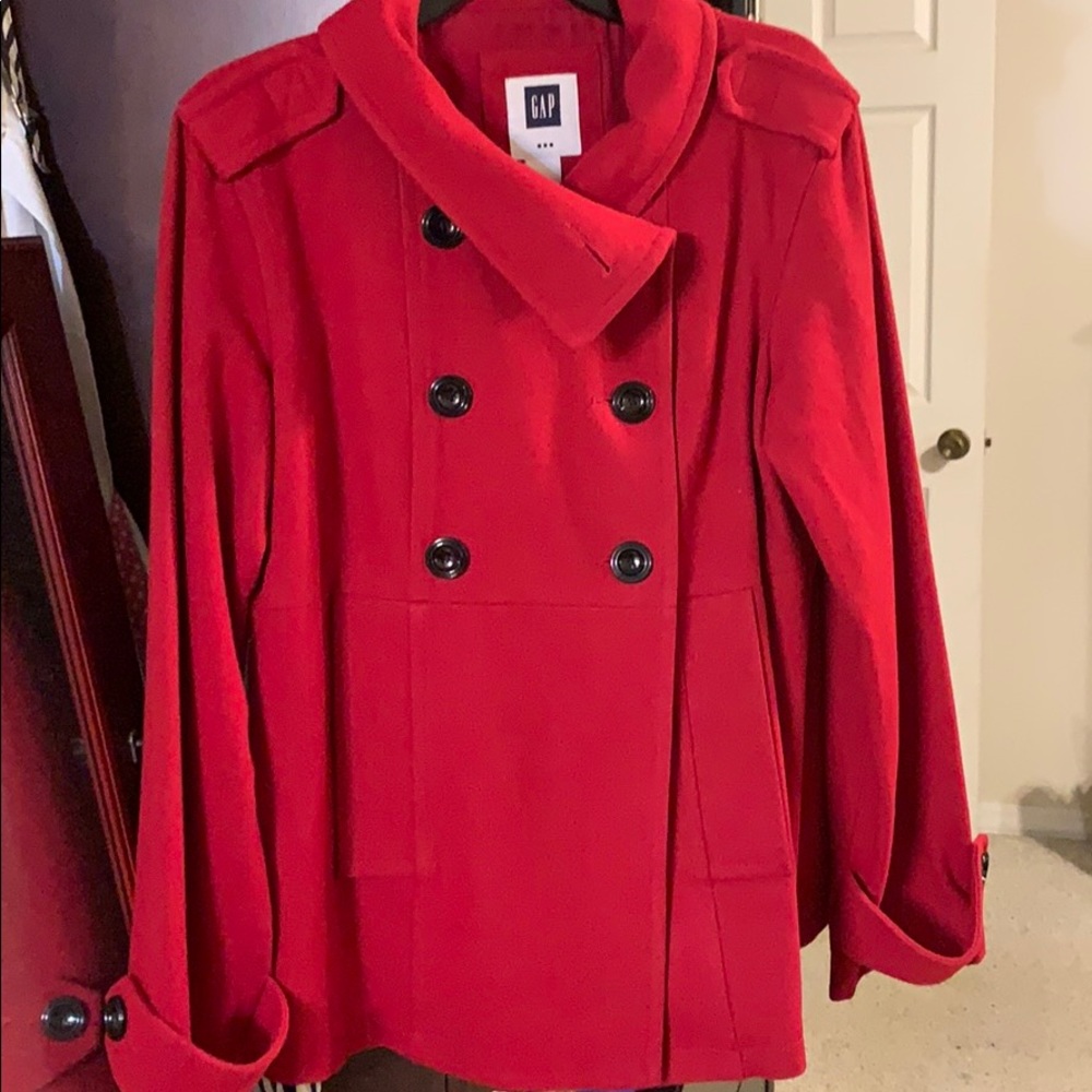 GAP Wool Blend Double Breasted Coat